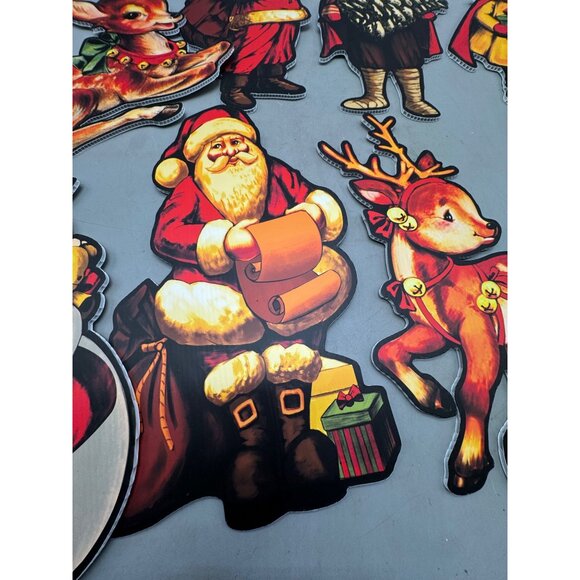 Christmas Yard Signs 8 Pieces Vintage Style 14" Tall With Prop Sticks READ - Picture 3 of 12